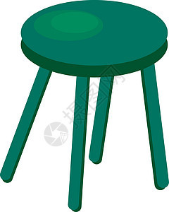 白色背景上的绿色椅子塑料圆形长椅咖啡店合金装饰木头皮革厨房图片