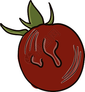 红色番茄白色背景图片
