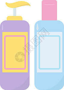 白色背景上的卫生瓶子空白包装身体洗发水产品管子洗澡化妆品图片