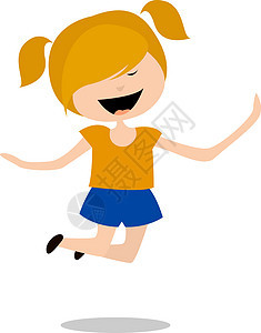 白色背景上的跳跃男人插图幸福男生青少年卡通片乐趣快乐喜悦学生图片