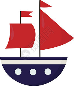 白色背景上的紫色航海绘画帆船艺术海洋游艇旅行运输假期血管图片
