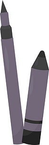 白色背景上的紫色蜡笔插图矢量图片