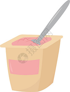 白色背景上的冷冻圣代鞭子奶油酸奶食物卡通片沙漠牛奶味道插图图片