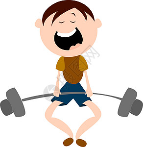 白色背景上的男子举重插画矢量杠铃运动员健身房黑色男人力量男性身体肌肉运动图片
