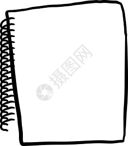 白色背景上的空笔记本空白插图样本灰色出版物平装小册子嘲笑小样图片