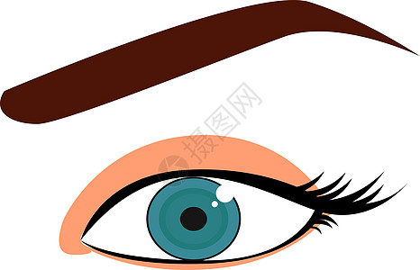 白色背景上的蓝眼睛插画矢量鸢尾花蓝色眼睛反射艺术眼球圆圈镜片瞳孔宏观图片
