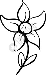 白色背景上的花墨水插图艺术植物玉兰花园黑色叶子植物学绘画图片