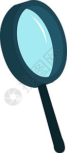 白色背景上的放大镜插图矢量勘探学习审查艺术玻璃金属乐器工具镜片背景图片
