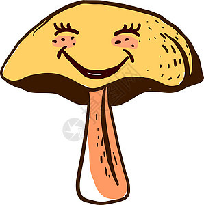 白色背景上的快乐食物卡通片艺术植物手势棕色蔬菜森林吉祥物图片