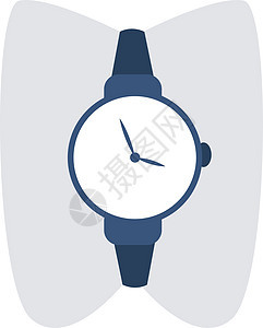 白色背景上的插图码表手表黑色计时机械奢华小时配饰金属图片