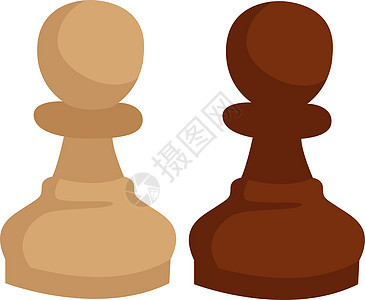 白色背景上的国际象棋图图片