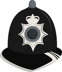 白色背景上的警察头盔插图矢量图片