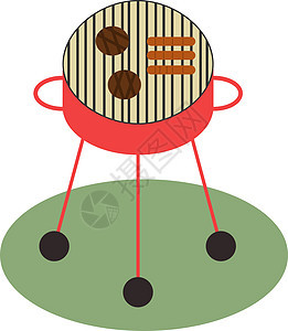 白色背景上的炙烤标识野餐烧烤食物烹饪派对烤箱图片
