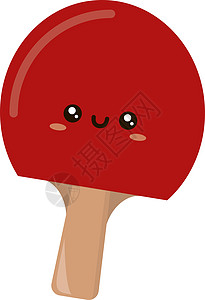 白色背景上的红色竞赛乒乓球橡皮桌子网球挑战球拍运动游戏乒乓图片