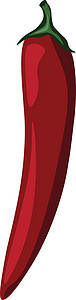 白色背景上的红辣椒插画矢量食物美食胡椒辣椒烹饪蔬菜厨房香料红色图片