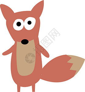 白色背景上的橙色狐狸标识插图黑色卡通片夹子野生动物绘画艺术动物园图片