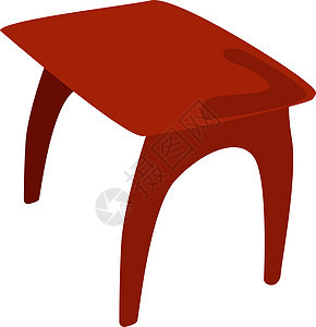 白色背景上的红色餐厅桌子插图纺织品圆形家具圆圈座位咖啡店桌布图片