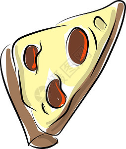白色背景上的披萨插画矢量切片香肠食物美食餐厅蔬菜午餐送货图片