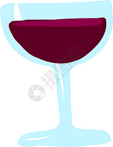 白色背景上的酒杯插画矢量绘画菜单草图玻璃饮料酒厂液体墨水红色酒精图片