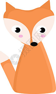 白色背景上的橙色插图眼睛黑色橙子艺术标识卡通片绘画野生动物动物图片