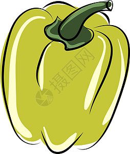 白色背景上的青椒插画矢量烹饪插图美食健康蔬菜厨房红色食物绿色胡椒图片