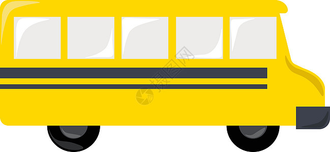 白色背景上的校车插画矢量安全驾驶旅行黄色孩子们学校车辆运输学生童年背景图片