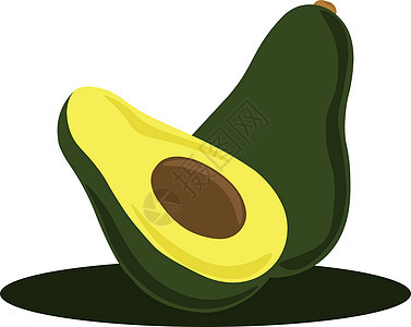 白色背景上的饮食产品水果插图健康种子绿色营养食物热带图片