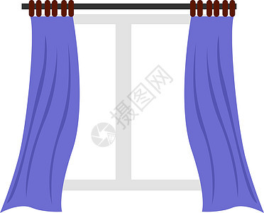 白色背景上的紫色窗户仪式丝带奢华插图商业织物天鹅绒材料庆典图片