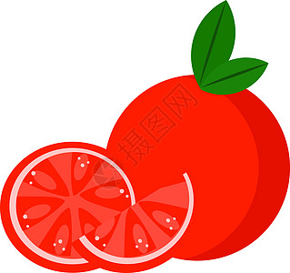 白色背景上的红宝石红色果汁热带柚子团体食物粉色水果背景图片