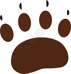 白色背景上的动物脚印黑色荒野痕迹野生动物卡通片小狗脚趾宠物爪子图片