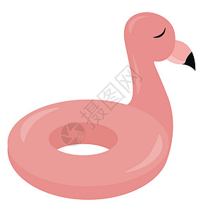 Flamingo 生命布 插图 白底矢量图片