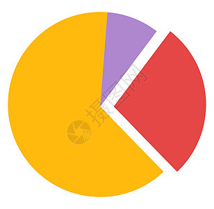 白色背景上的饼图插图矢量报告横幅商业蓝色说明进步推介会操作圆圈馅饼背景图片