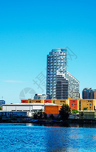 现代商业摩天大楼 高玻璃建筑 现代拱门玻璃金融天空中心经济学蓝色景观银行公司城市图片