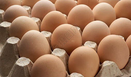 在纸盘里 塞勒Sel的全圆形原棕色自制鸡蛋农业农场工作室动物早餐蛋壳美食母鸡家禽案件图片