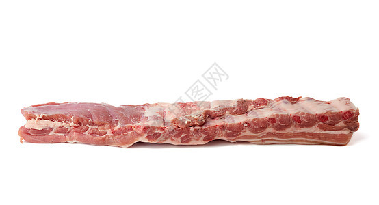 肋骨上的猪肉 有几层脂肪 在方根上隔绝图片