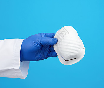 穿白色大衣的医生 蓝色乳胶消毒手套挂着纺织工人实验室面具医院成人男性安全治疗护士全科图片