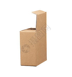 用于单独运输货物的开放棕色纸板箱牛皮纸礼物仓库包装工艺床单瓦楞货运商业纸盒背景图片