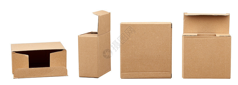 用于单独运输货物的开放棕色纸板箱床单牛皮纸包装材料邮政纸板仓库回收礼物店铺背景图片