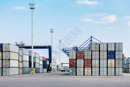 货运终点站进口后勤船运机器卡车公司工作服务出口货物图片