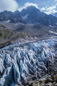 古金色的冰川 查莫尼克斯 哈特萨沃伊 佛罗伦萨山脉天空低温风景图片