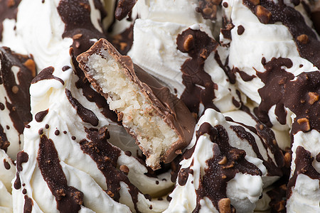 特结冰淇淋季节性食物巧克力营养美食水果味道宏观奶油状冻结图片