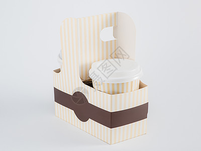 咖啡纸杯夫妻饮料塑料纸板咖啡店送货持有者拿铁食物包装图片