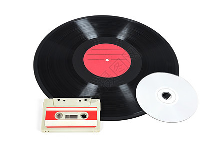 音乐存储装置     乙烯唱片 模拟磁带和光盘图片