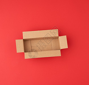 用于运输和快捷键的空平面棕色纸板盒仓库牛皮纸船运纸盒回收盒子材料货运纸板邮政图片