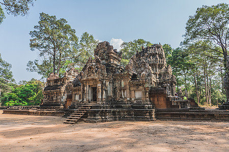 古老的吴哥尔柬埔寨暹粒废墟历史旅游纪念碑宗教收获遗产建筑学文化佛教徒图片