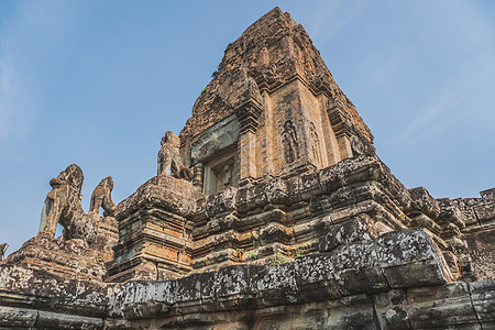 古老的吴哥尔柬埔寨暹粒石头考古地标历史佛教徒收获建筑学旅行遗产高棉语图片