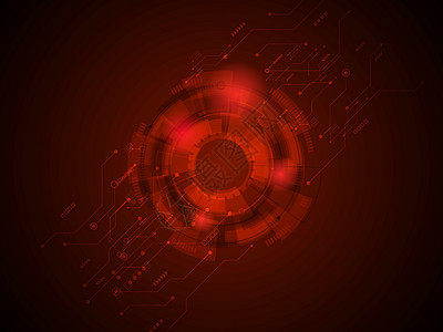红色背景中的抽象技术电路数据商业活力电脑工程速度横幅芯片安全网络背景图片