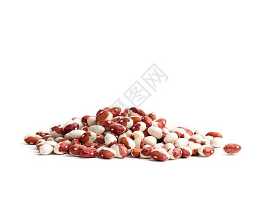 白色背景的一群原始白红豆子红色农业食物蔬菜营养种子团体粮食棕色图片