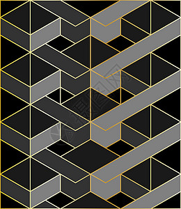 无缝的几何图案草图坡度装饰织物装饰品灰色插图多边形黑色墙纸图片