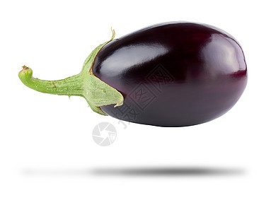 整个紫色新鲜茄子 在白面包上隔绝绿基宏观营养白色小路植物食物工作室水果蔬菜图片